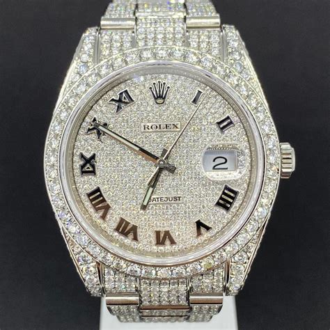 ice out rolex watch|rolex datejust iced out 41mm.